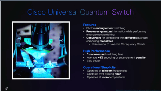 Cisco Universal Quantum Switch