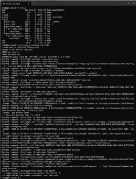 Abbildung 4: Laufwerke auf Proxmox prüfen und in Ceph einbinden.