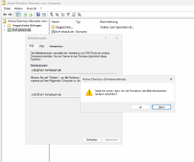 Abbildung 3: Verschieben der verschiedenen Betriebsmasterrollen auf einen neuen DC.