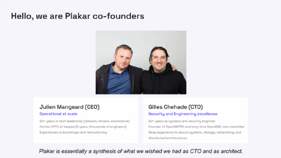 Julien Mangeard und Gilles Chehade, Gründer von Plakar