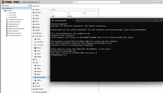 Abbildung 1: SSH sollte bei Proxmox in jedem Fall abgesichert werden, um Angriffe zu unterbinden.