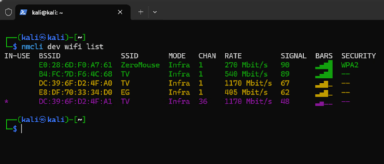 Scannen nach WLANs im Netzwerk.