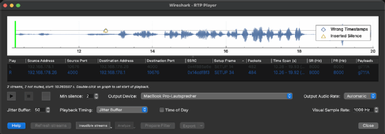 RTP-Player in Wireshark.