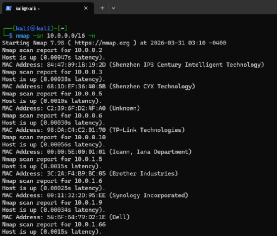 Nmap nutzen, um ein Netzwerk zu scannen.