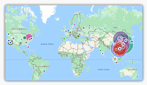 Die geografische Verteilung von VShell laut Nviso-Report.