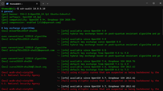 ssh-audit testet SSH-Server auf Lücken und fehlerhafte Einstellungen.