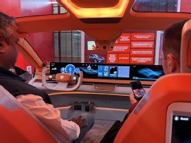 Photo of in-car display at CES 2026