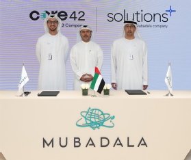 Photo of Talal M. Al Kaissi, CEO, Core42; Ismail Ali Abdulla, executive director, UAE Clusters - UAE Investments Platform, Mubadala Investment Company; Nasir Al Nabhani, managing director, Solutions+