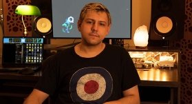 Photo shows journalist Richard Medhurst in front of his computer