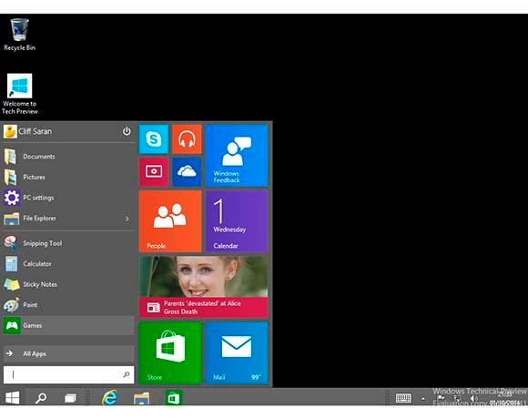 Windows 10 Technical Preview Time To Start The Gui Windows 10