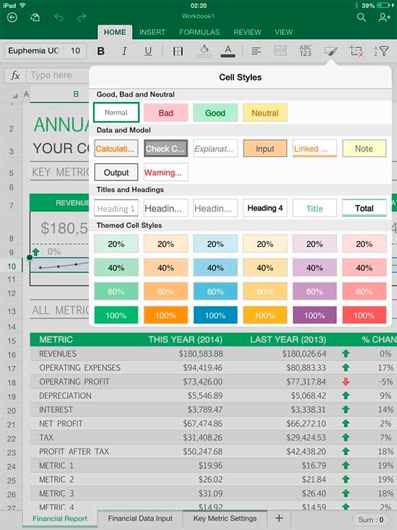 Microsoft Excel (for iPad) Review