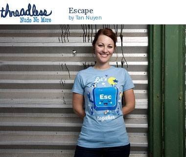 Escape key t-shirt from Threadless