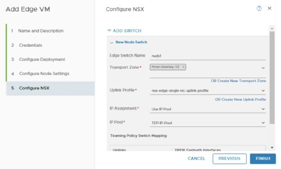 Abbildung 4: Erstellen eines NSX-Edge-Switches.